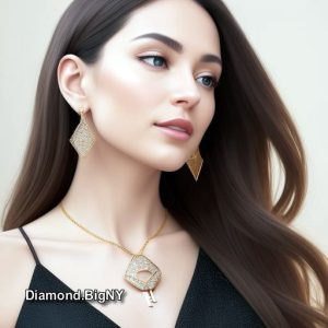 Modern Diamond & Solid Gold Pendants ffor beautiful woman nyc usa golden set